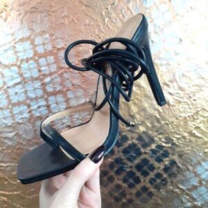 Raid Faux Leather Strappy Heeled Sandals